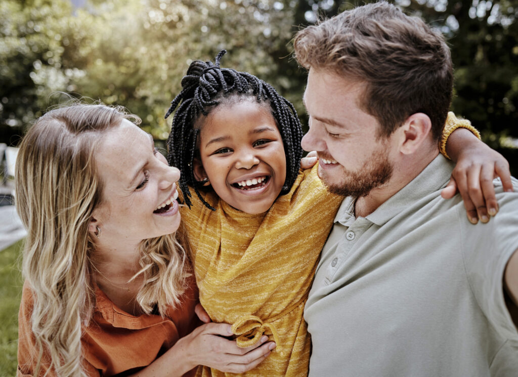 Parents with their child