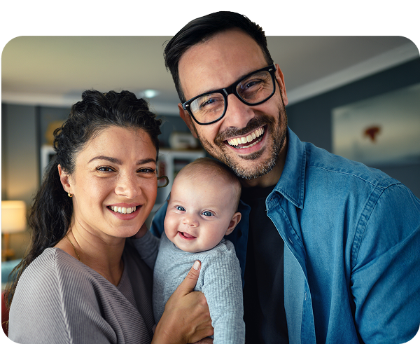 Family parents with baby