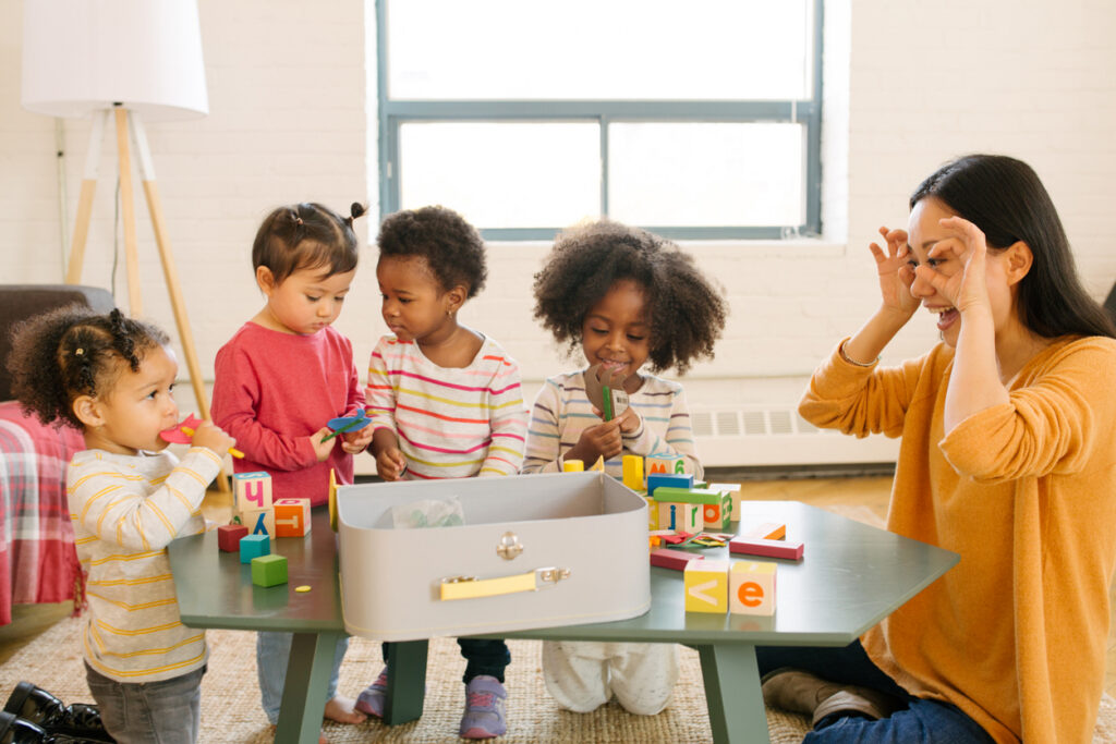 Toddlers in a daycare