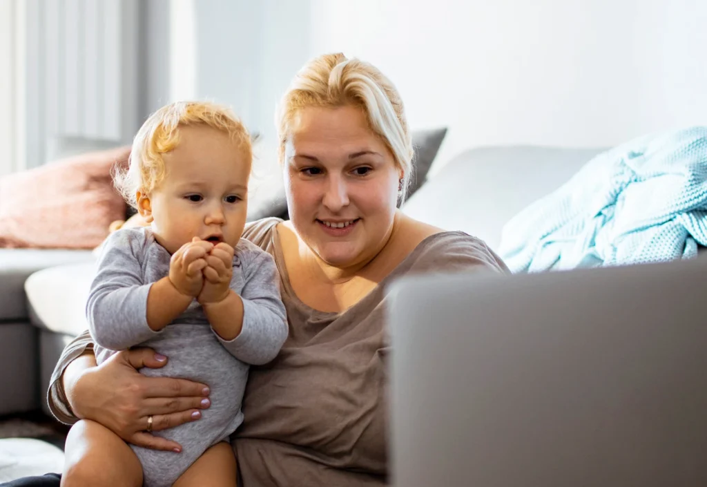 Woman with infant